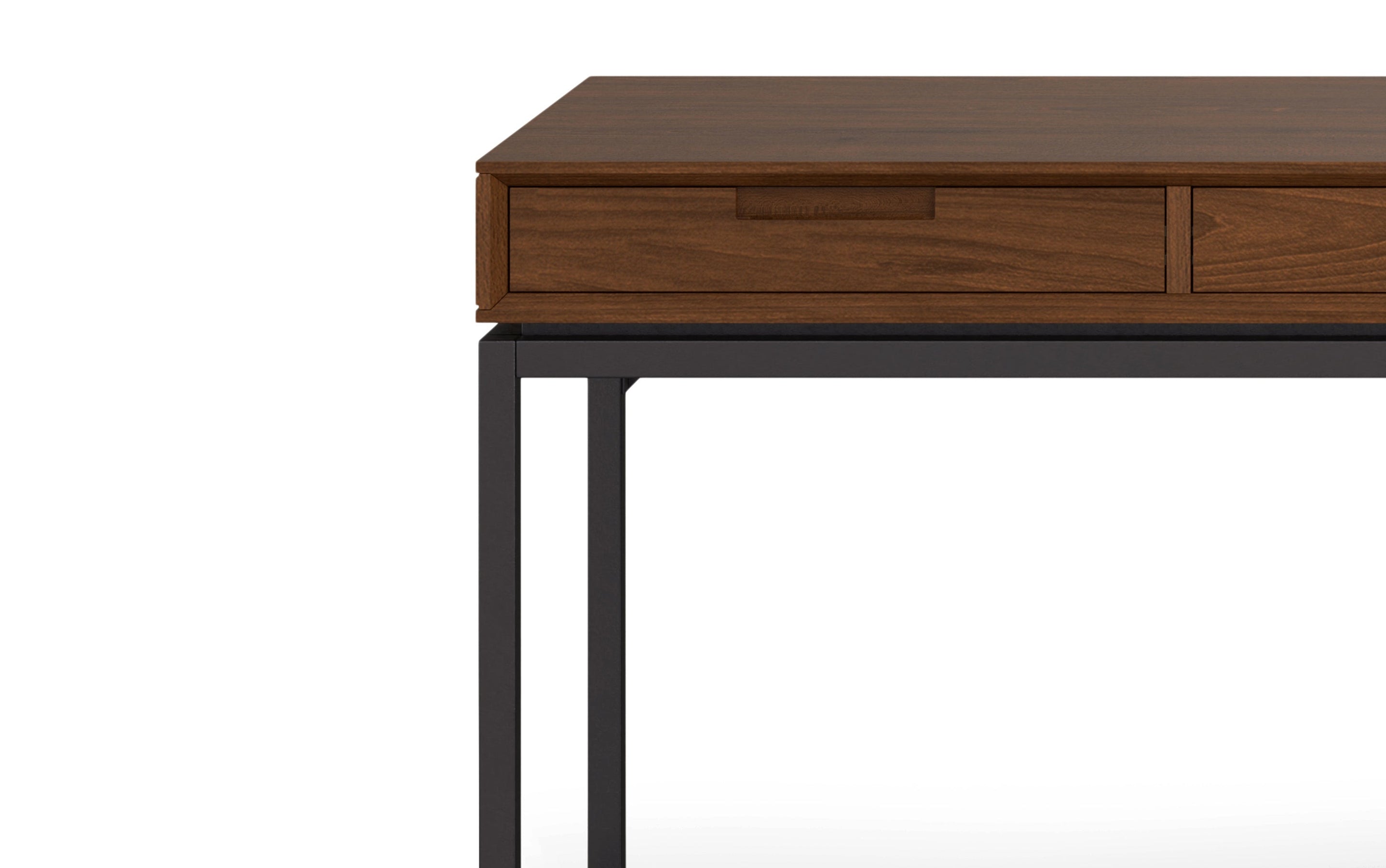 Walnut Solid Wood - Walnut Veneer | Banting Mid Century Wide Desk