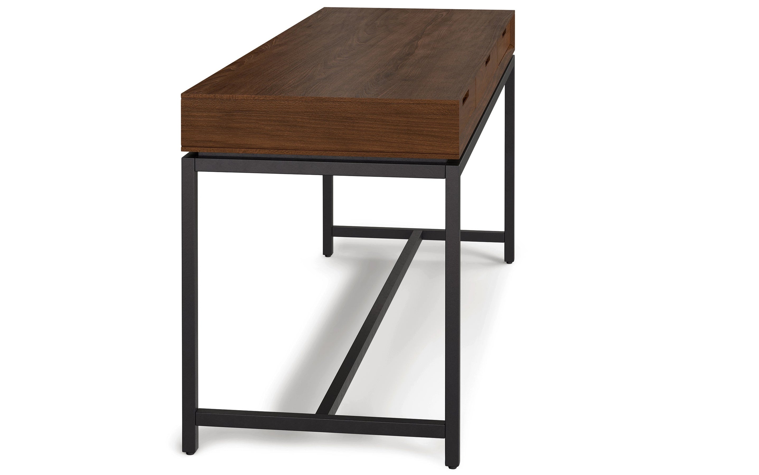 Walnut Solid Wood - Walnut Veneer | Banting Mid Century Wide Desk