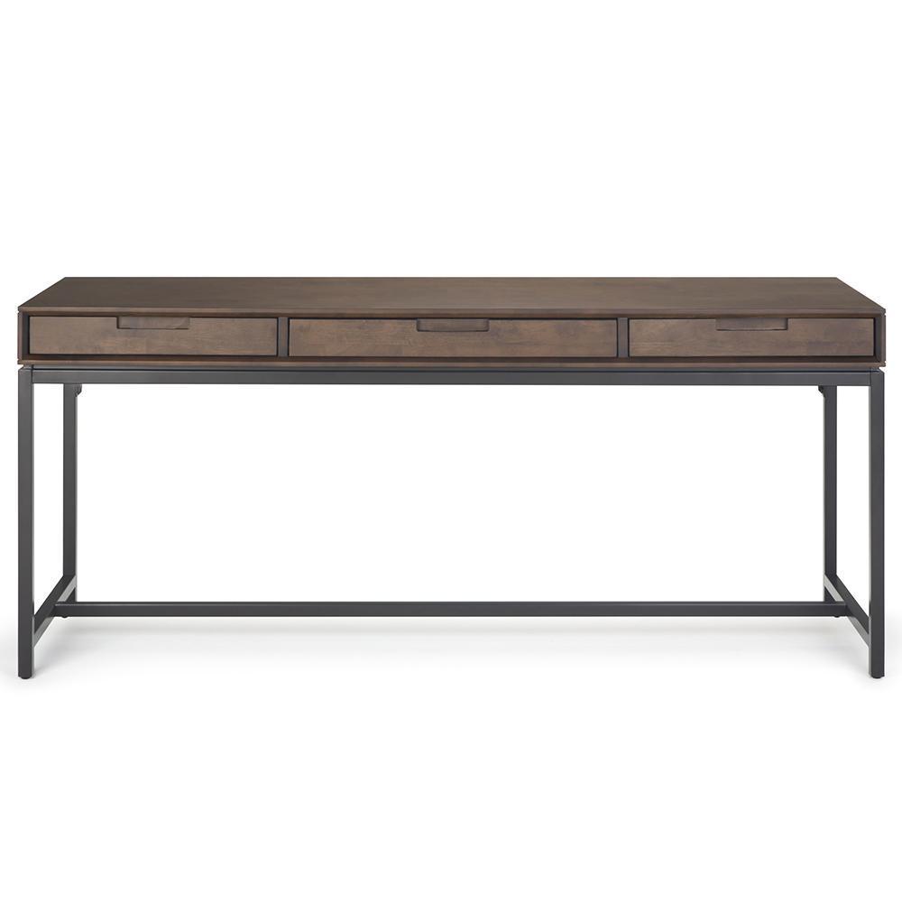 Deep Walnut Brown Rubberwood | Banting Mid Century Wide Desk