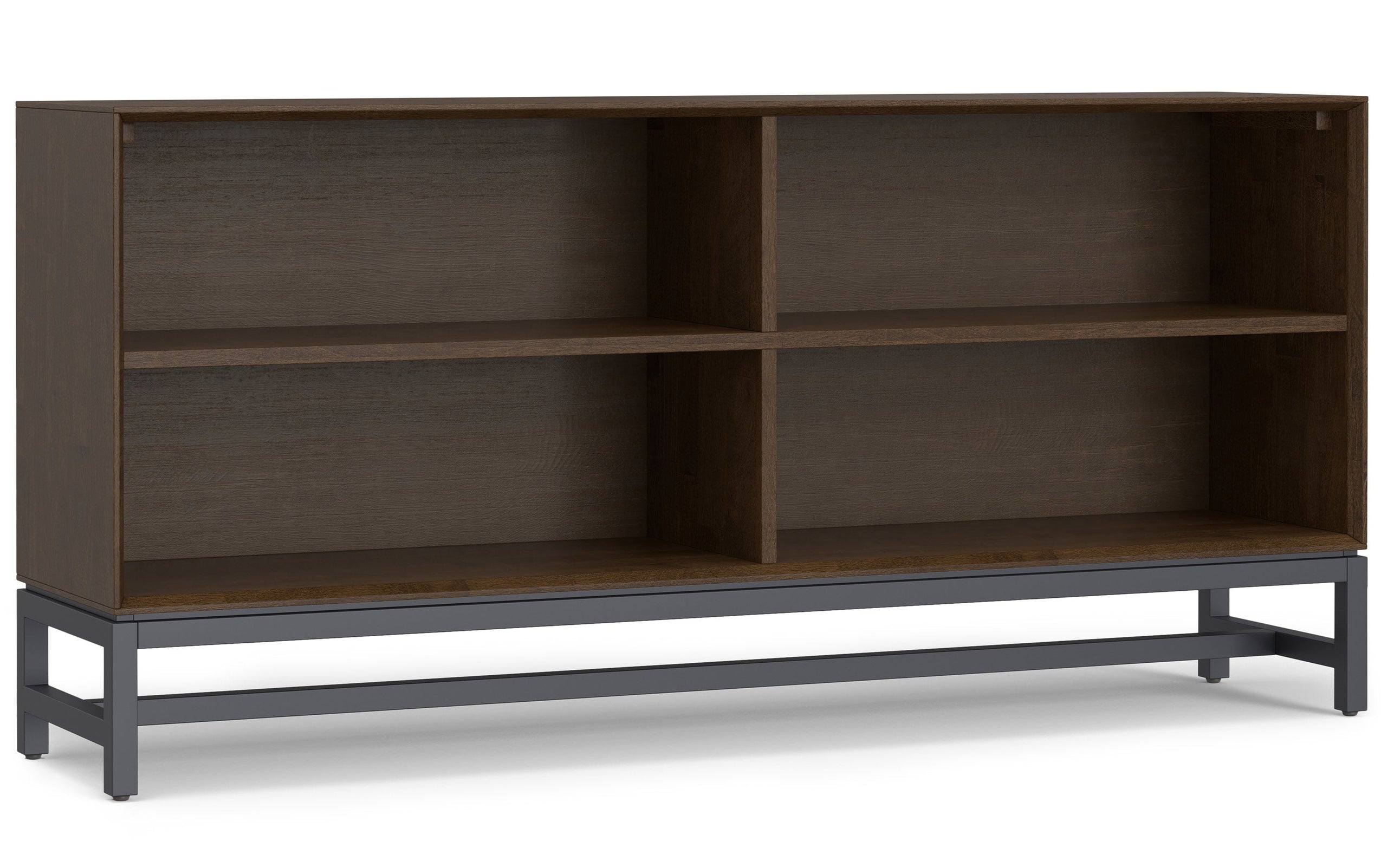 Walnut | Banting Low Wide Bookcase