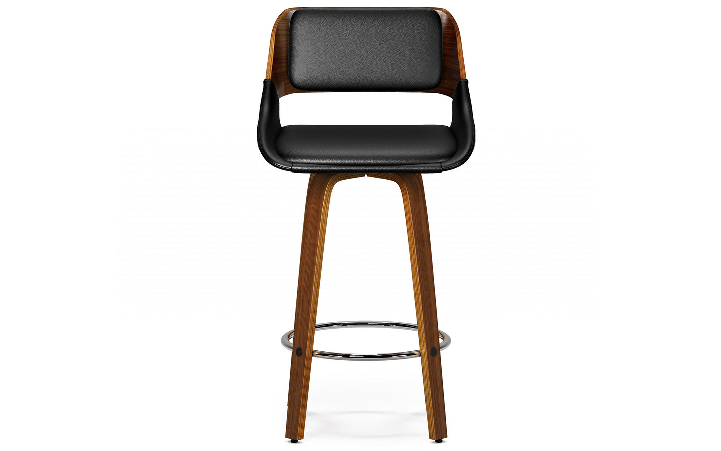 Black Vegan Leather | Carly Swivel Bar Stool (Set of 2)