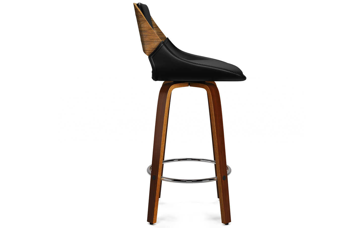 Black Vegan Leather | Carly Swivel Bar Stool (Set of 2)