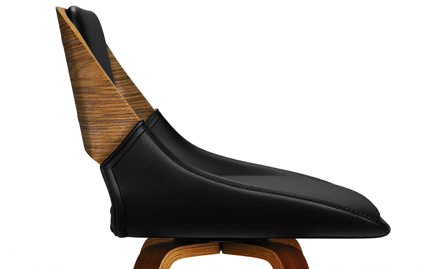 Black Vegan Leather | Carly Swivel Bar Stool (Set of 2)