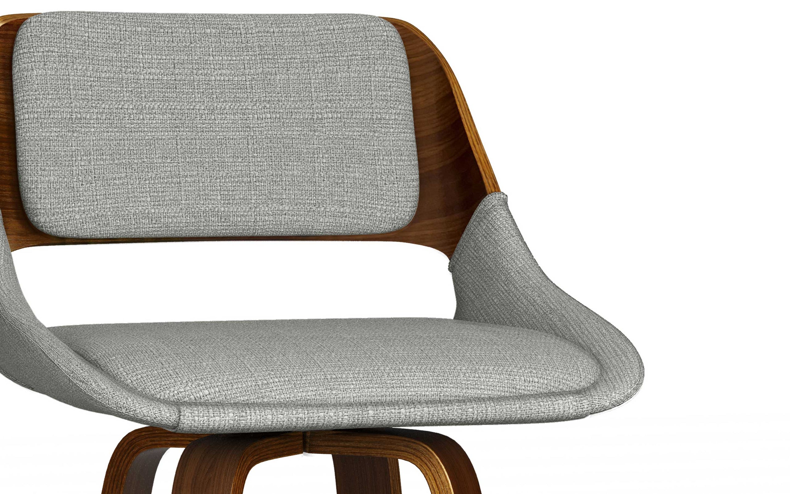 Grey Linen Style Fabric | Carly Swivel Bar Stool (Set of 2)