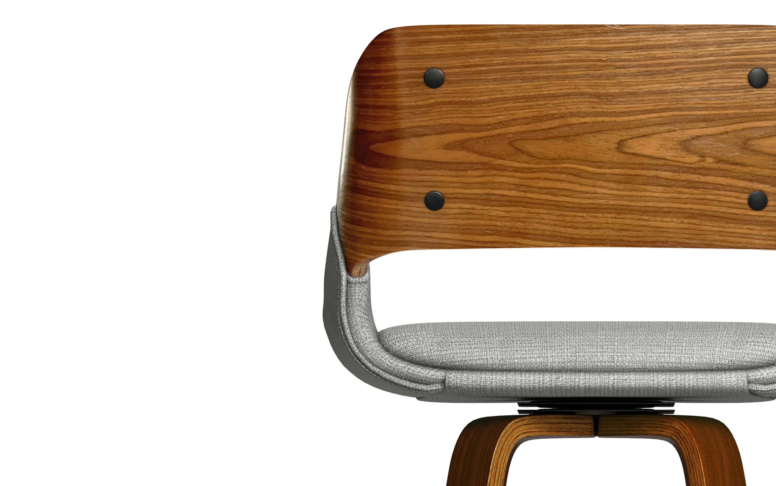 Grey Linen Style Fabric | Carly Swivel Bar Stool (Set of 2)