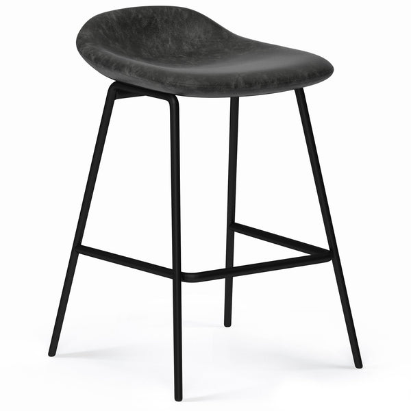 Distressed Charcoal Grey | Dafney Counter Height Stool (Set of 2)