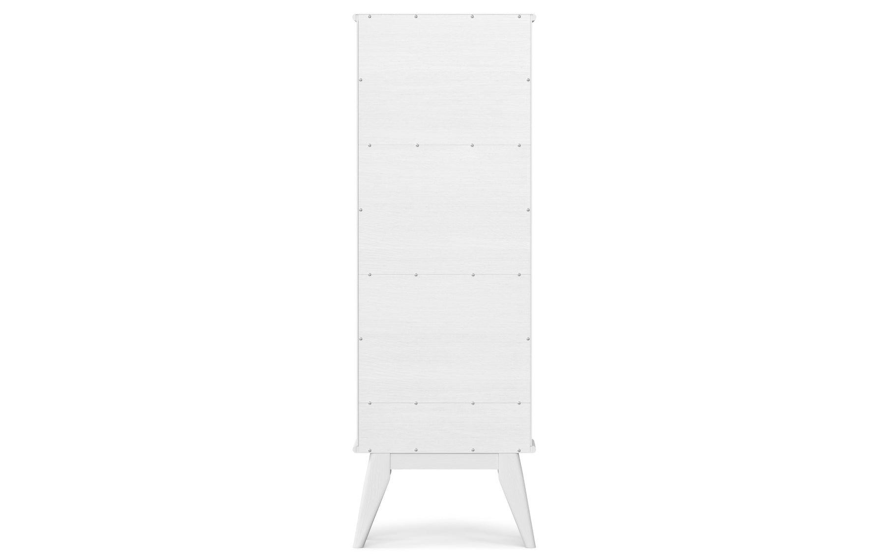 White | Draper Mid Century 64 x 22 inch Bookcase with Storage in Medium Auburn Brown