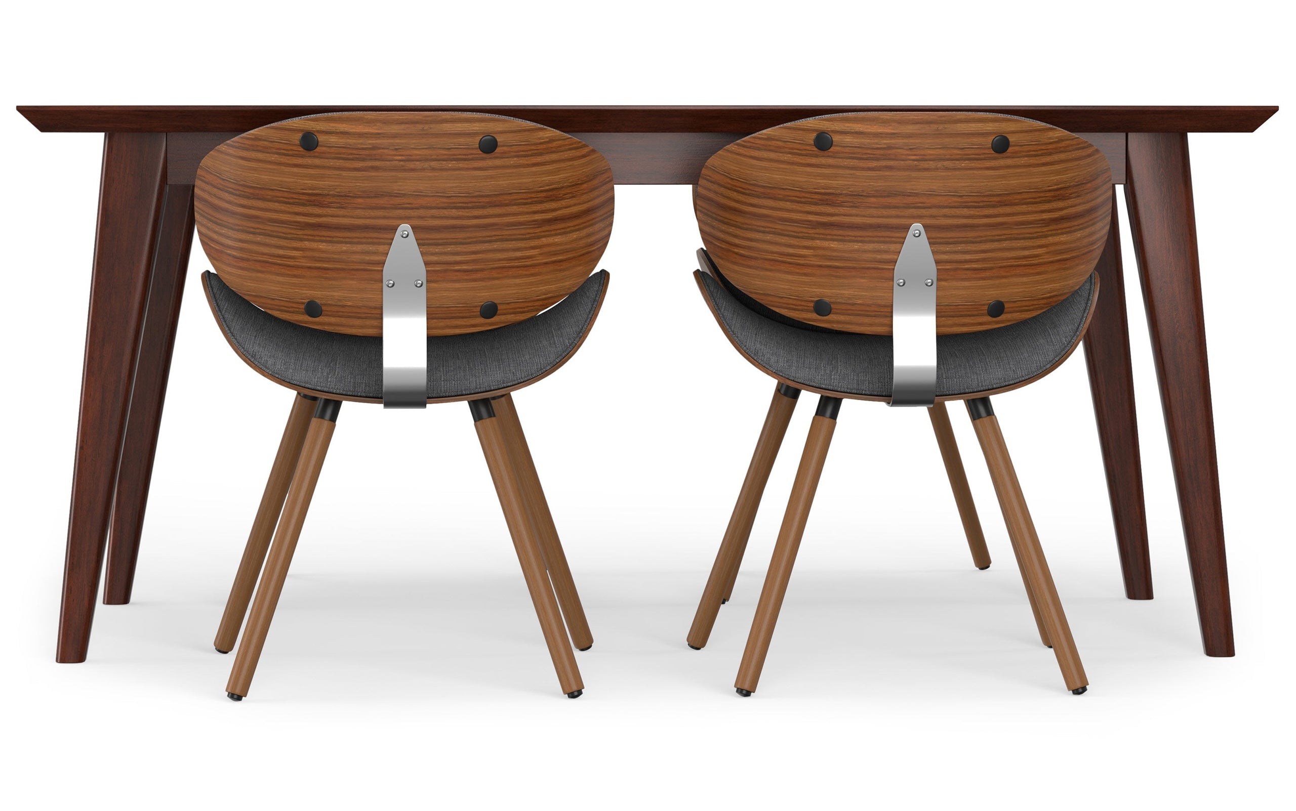 Grey Linen Style Fabric | Marana / Draper 5-Piece Dining Set