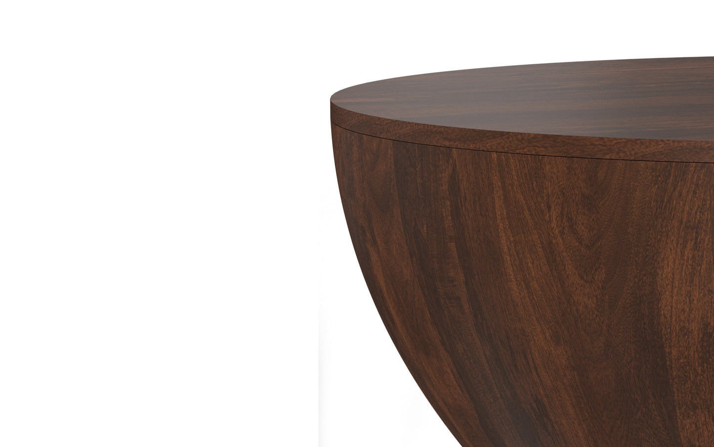 Walnut Brown | Elmbrook Drum Coffee Table