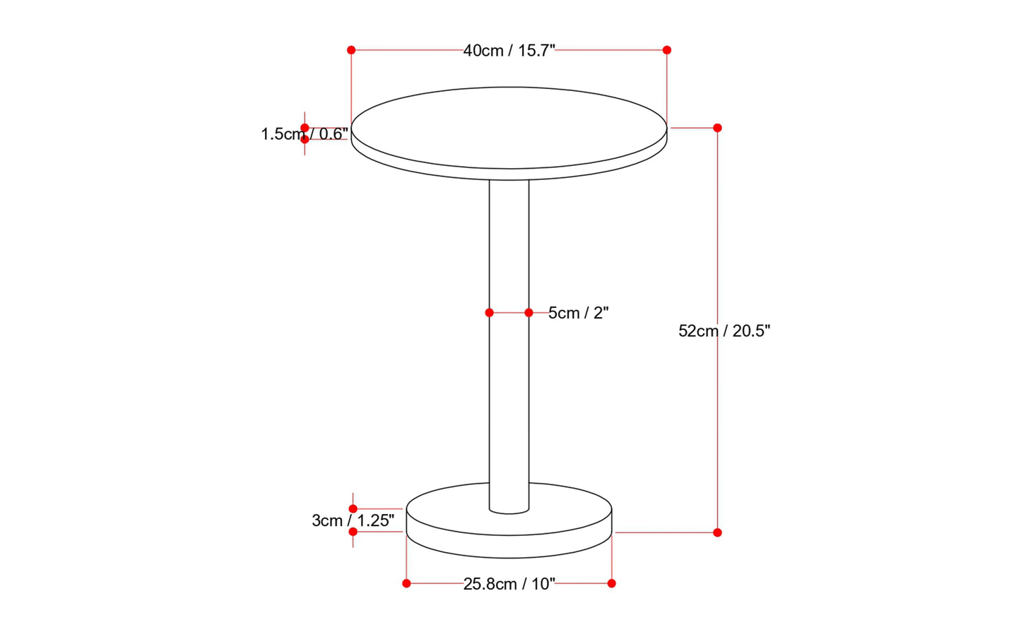 Black | Evans Marble Side Table