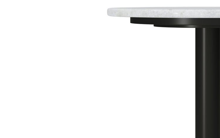 White | Evans Marble Side Table