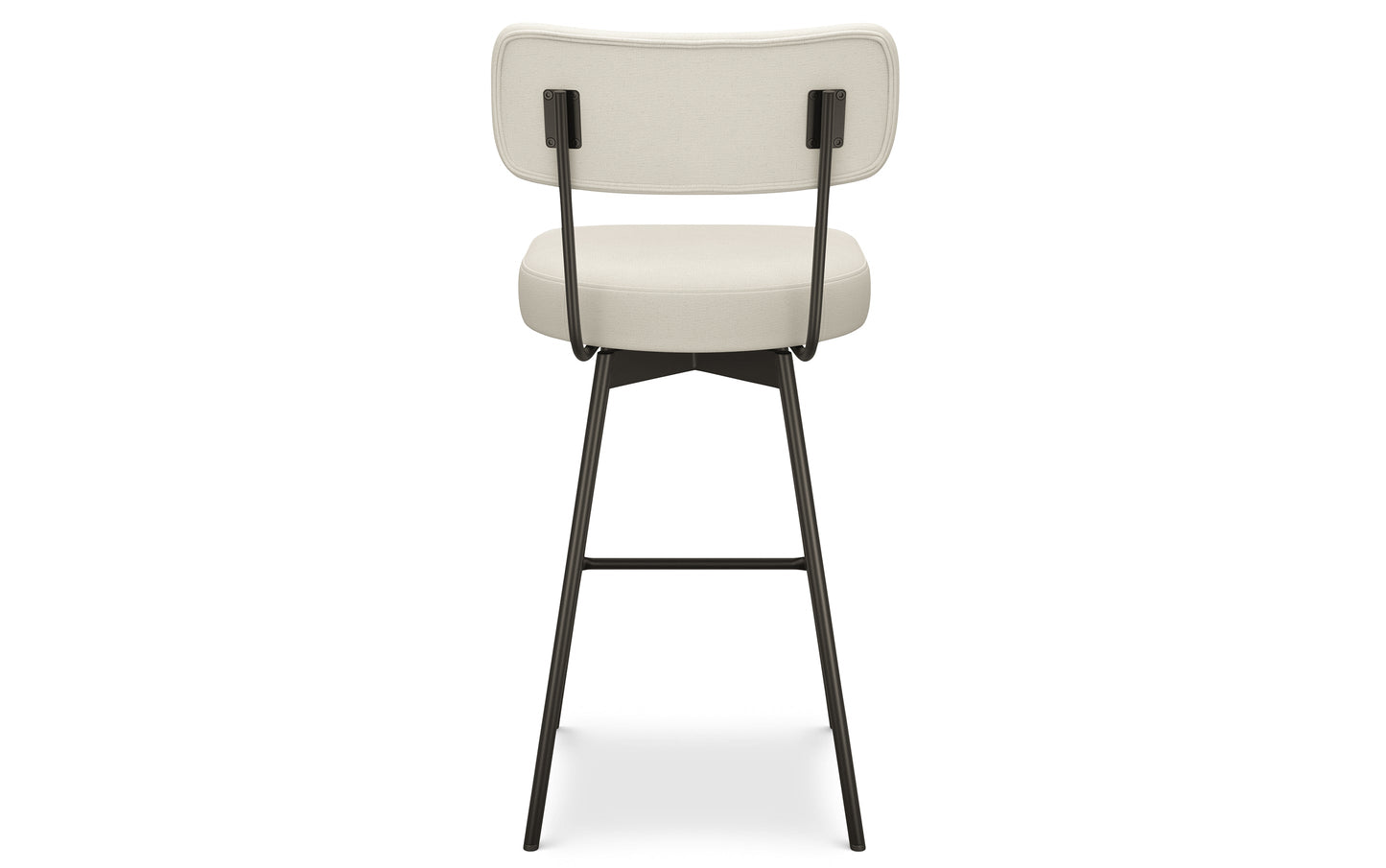Natural Linen Style Fabric | Giselle Swivel Bar Stool (Set of 2)