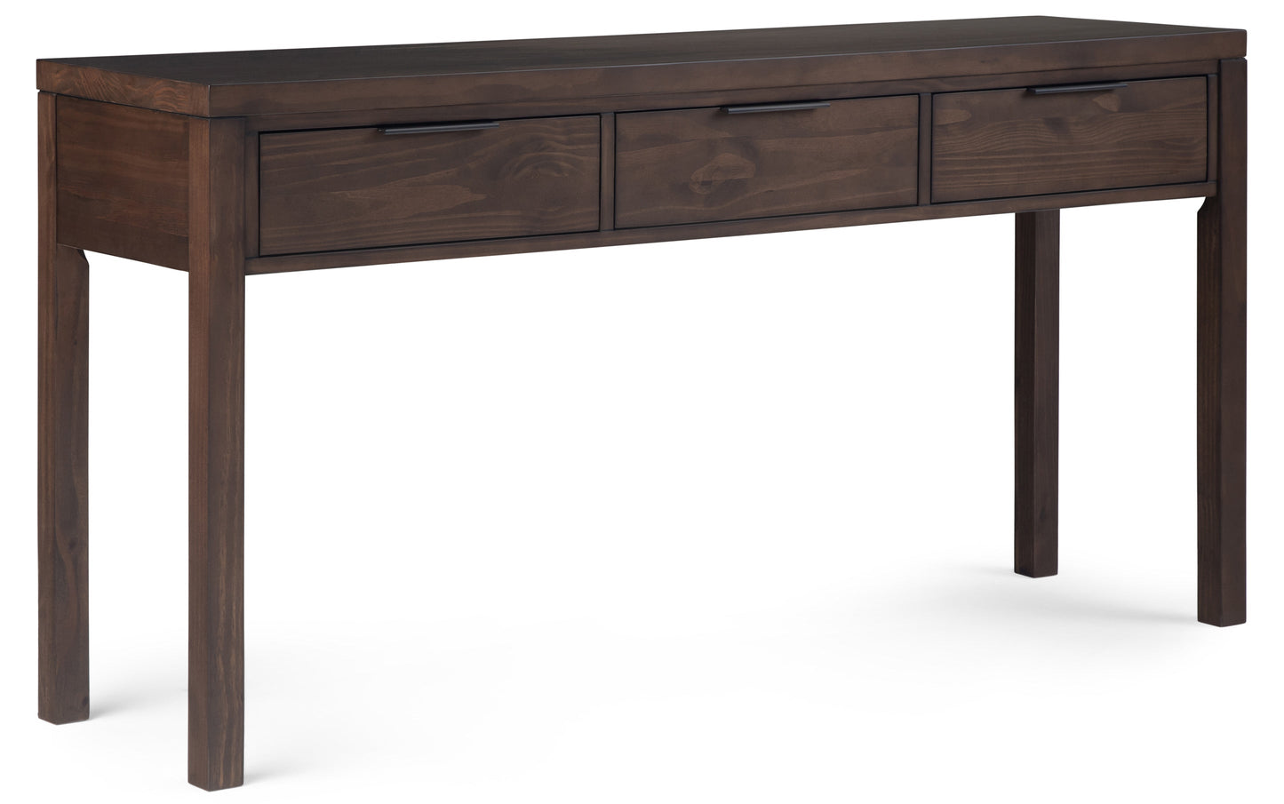 Warm Walnut Brown | Hollander Solid Wood Wide Console Table