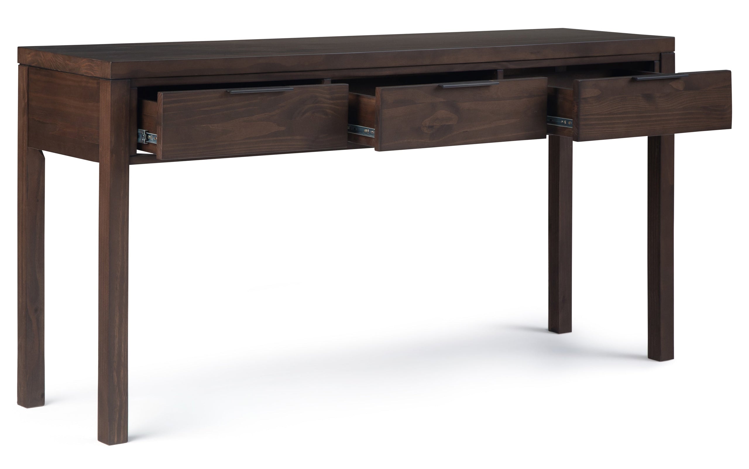 Warm Walnut Brown | Hollander Solid Wood Wide Console Table