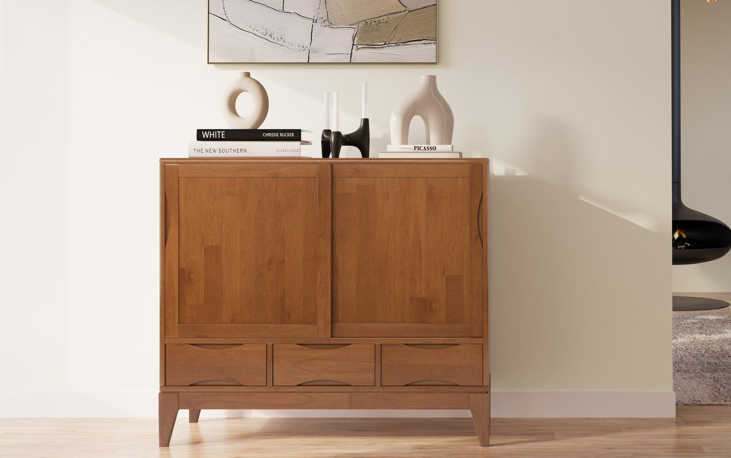 Teak Brown | Harper 48 inch Medium Storage Cabinet