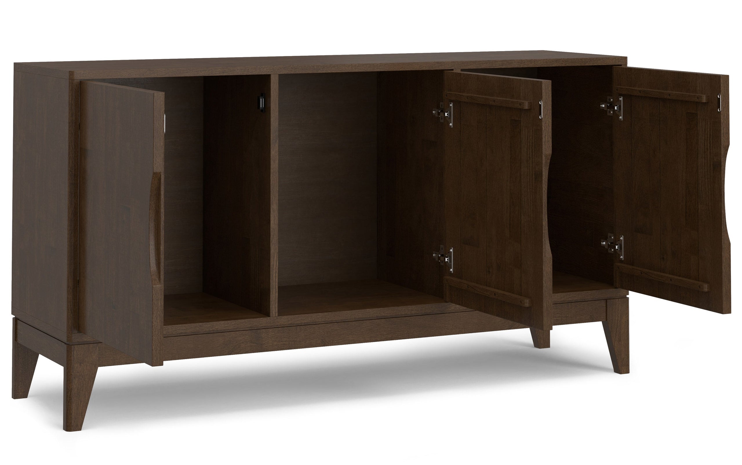 Walnut Brown | Harper 3 Door Sideboard Buffet / Storage Cabinet