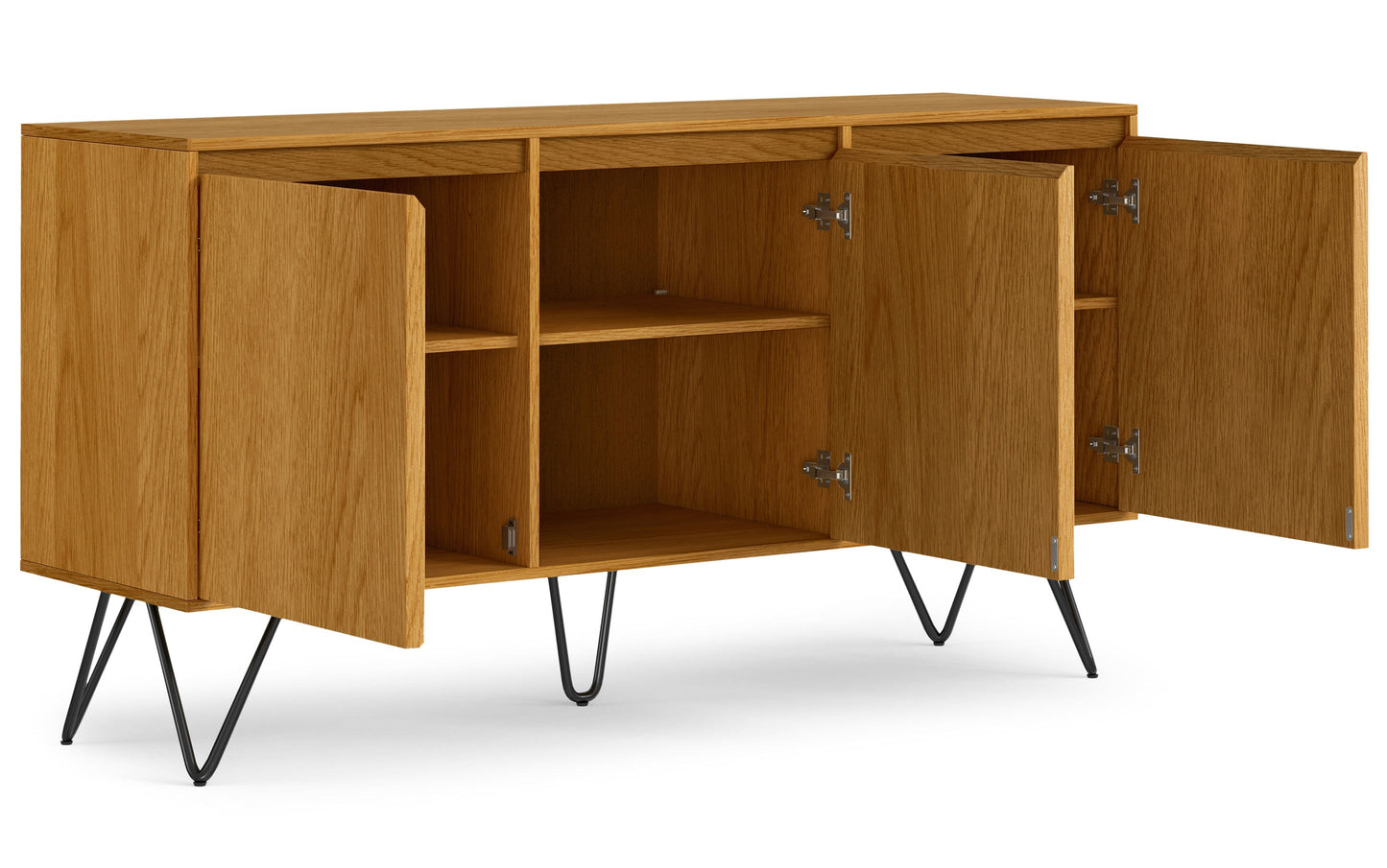 Oak Oak | Hunter 3 Door Sideboard Buffet in Oak