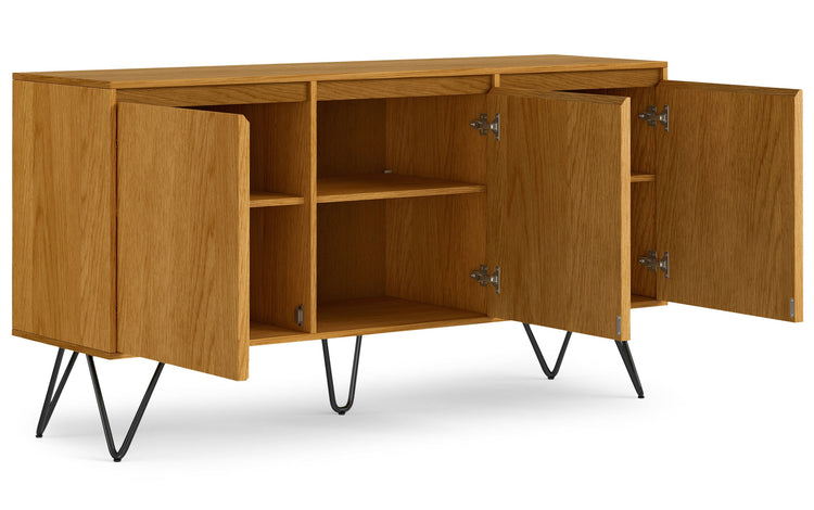 Oak Oak | Hunter 3 Door Sideboard Buffet in Oak