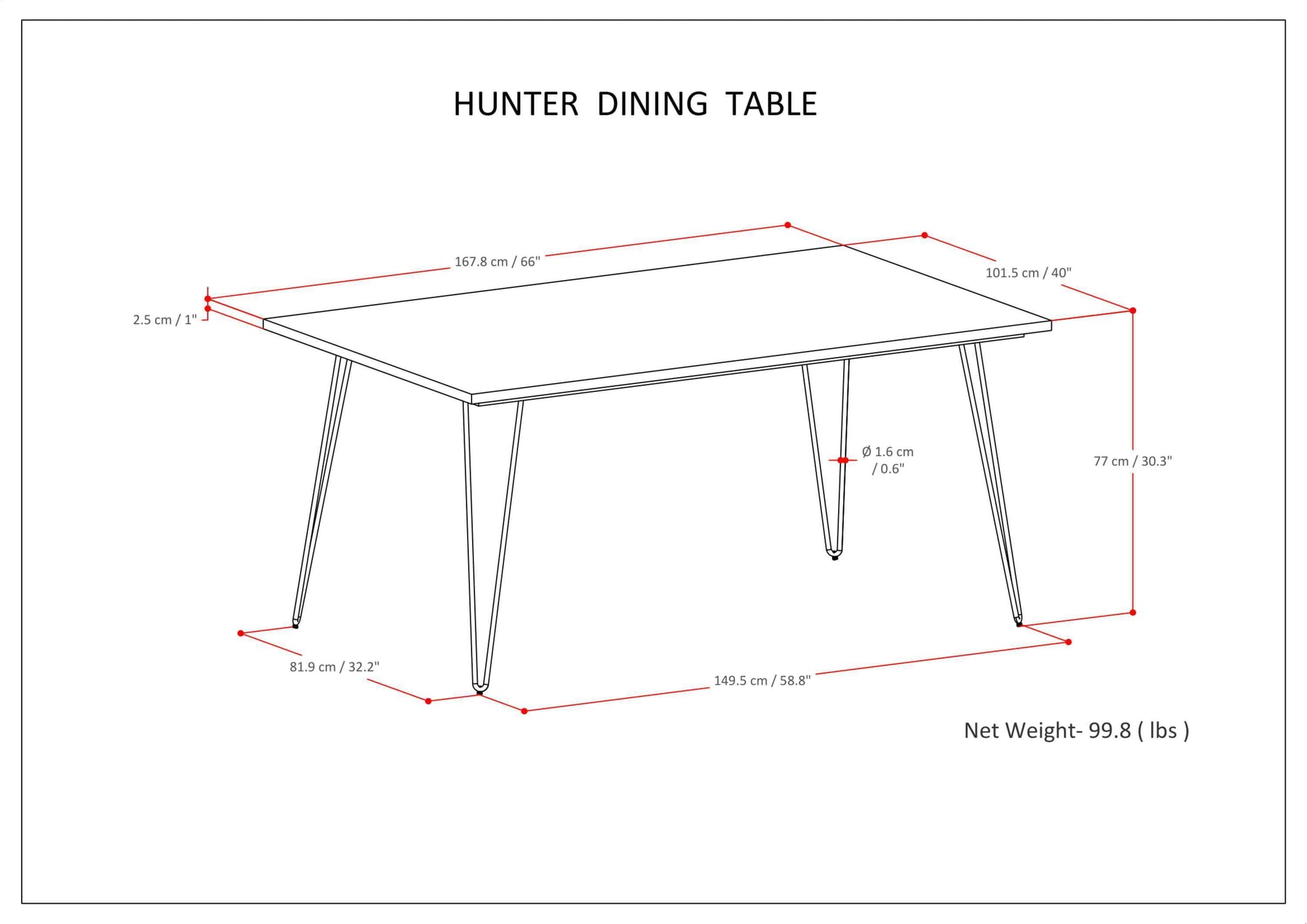Natural Mango | Hunter Dining Table