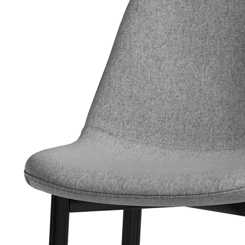 Slate Grey Linen Style Fabric | Laurel Bar Stool (Set of 2)