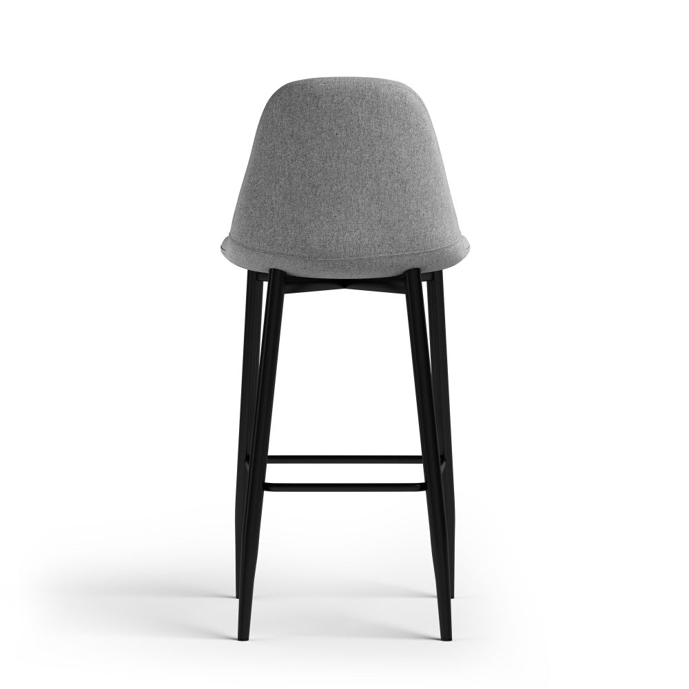 Slate Grey Linen Style Fabric | Laurel Counter Height Stool (Set of 2)