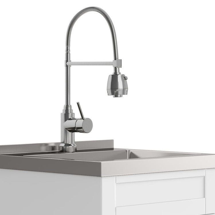 Hennessy Deluxe 20 inch Laundry Cabinet with Faucet and Stainless Steel Sink