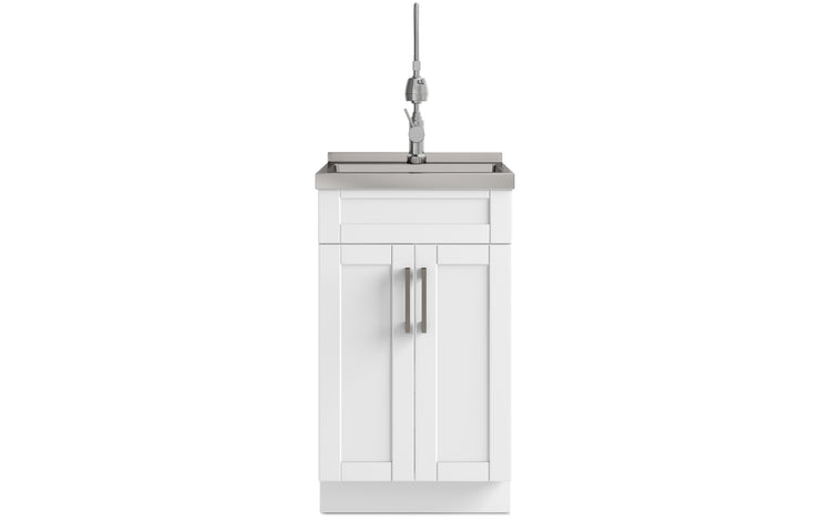 Hennessy Deluxe 20 inch Laundry Cabinet with Faucet and Stainless Steel Sink
