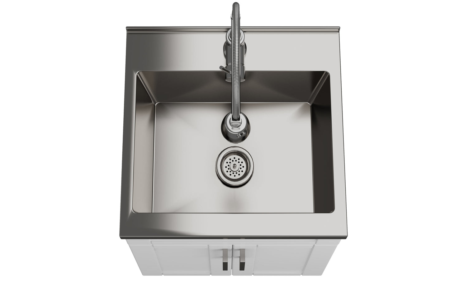 Hennessy Deluxe 20 inch Laundry Cabinet with Faucet and Stainless Steel Sink