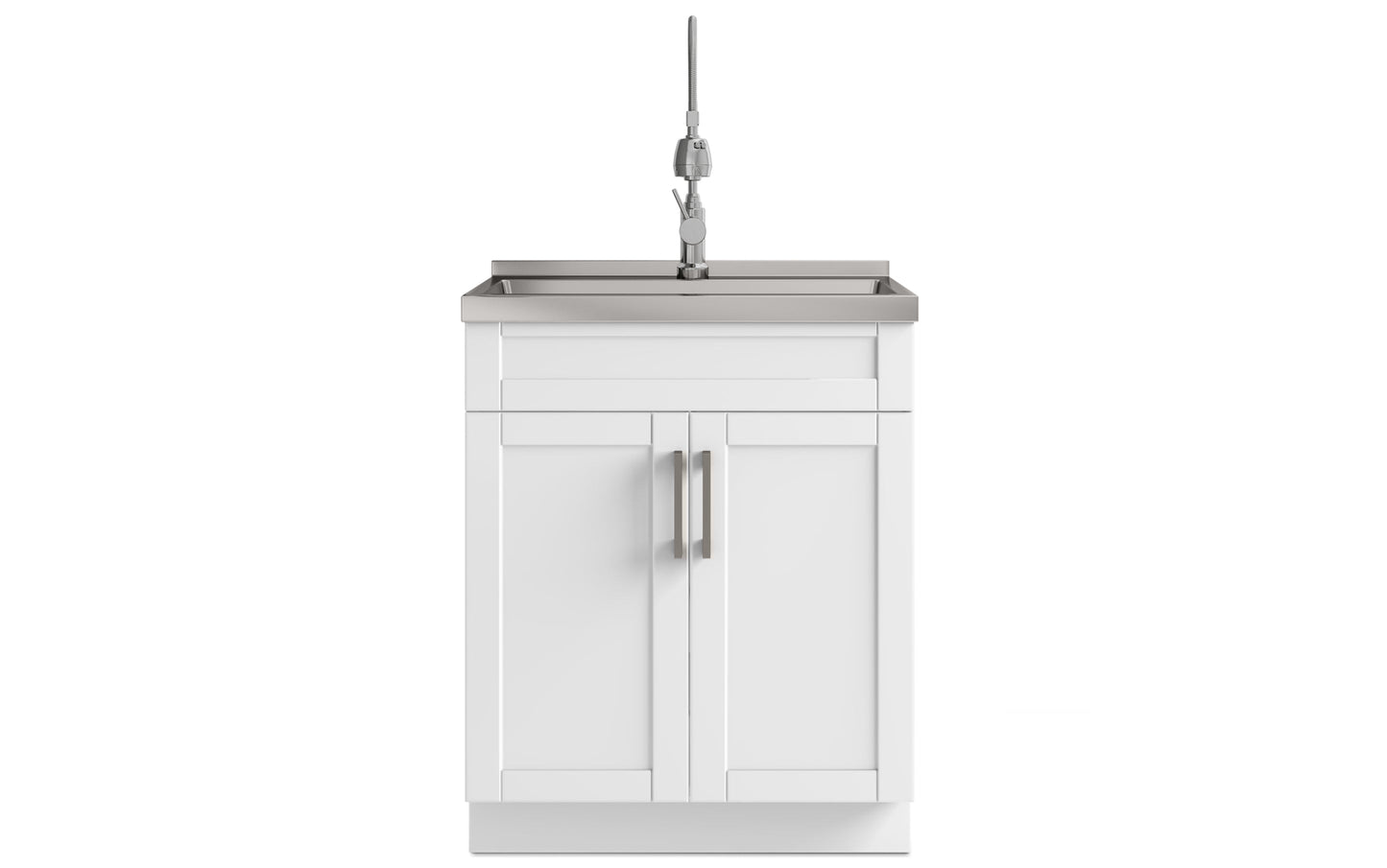 Hennessy Deluxe 28 inch Laundry Cabinet with Faucet and Stainless Steel Sink
