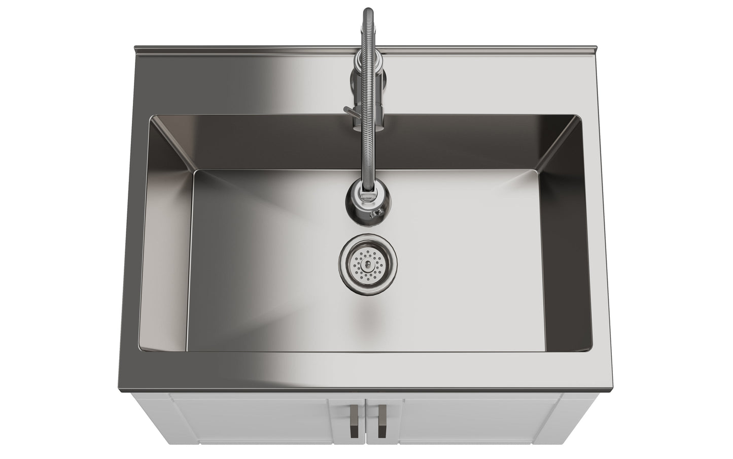 Hennessy Deluxe 28 inch Laundry Cabinet with Faucet and Stainless Steel Sink