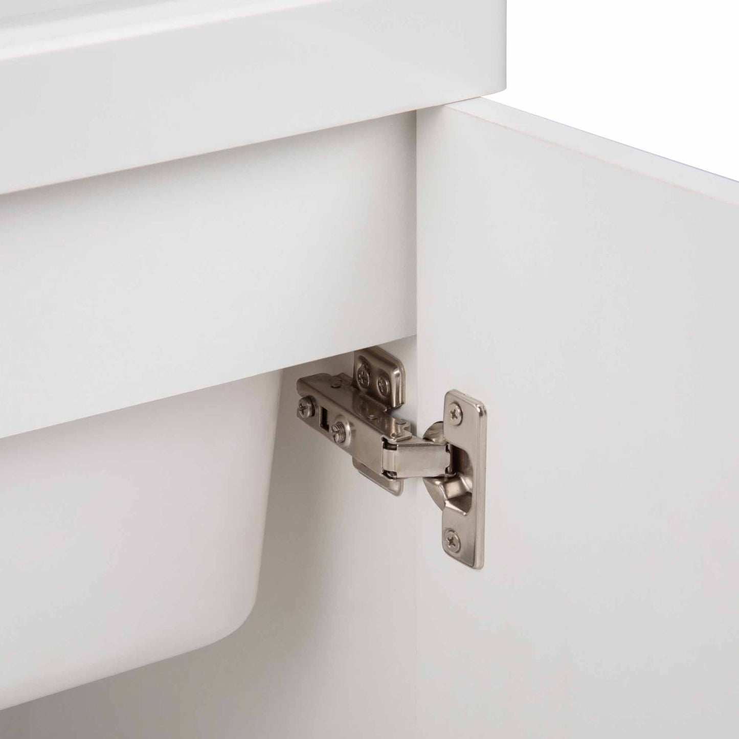 Pure White | Kyle 24 inch Laundry Cabinet with Pull-out Faucet and ABS Sink