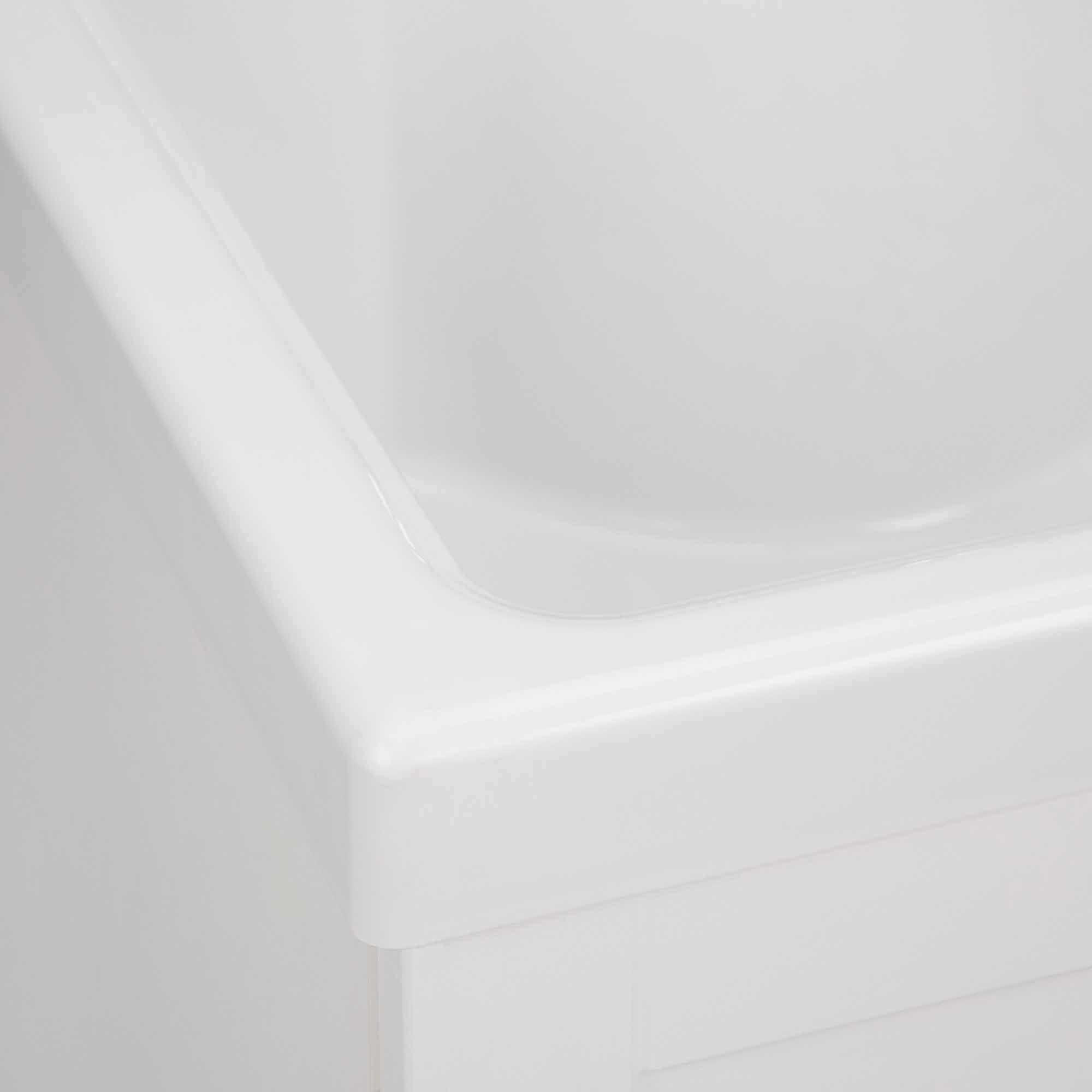 Pure White | Kyle 24 inch Laundry Cabinet with Pull-out Faucet and ABS Sink