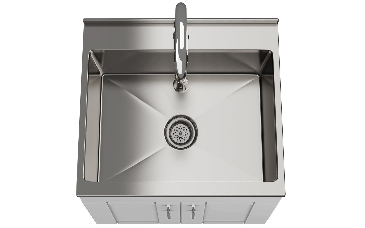 Modern Wide Shaker 24 inch Laundry Cabinet