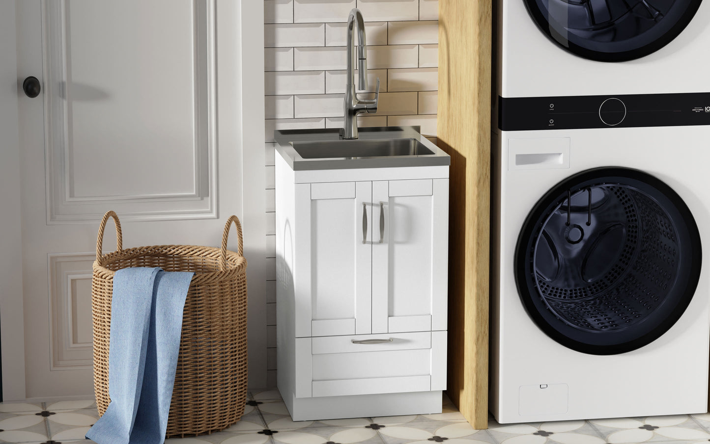 Reed All-In-One 20-inch Laundry Utility Sink and Cabinet