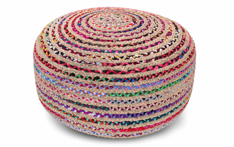 Multi Color | Margo Large Round Pouf