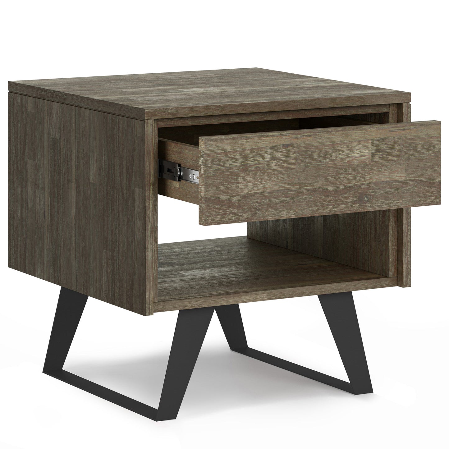 Lowry End Table in Distressed Grey