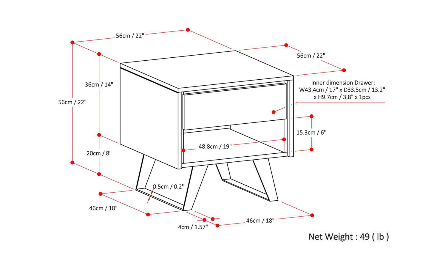 Natural Mango | Lowry End Table