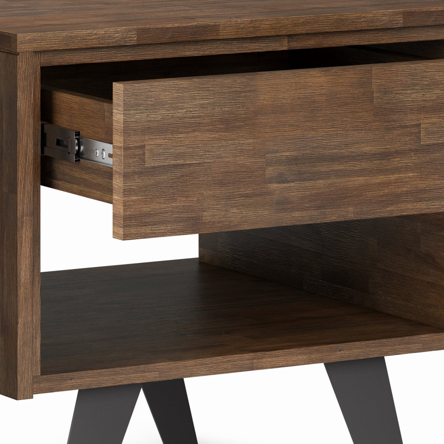 Rustic Natural Aged Brown Acacia | Lowry End Table