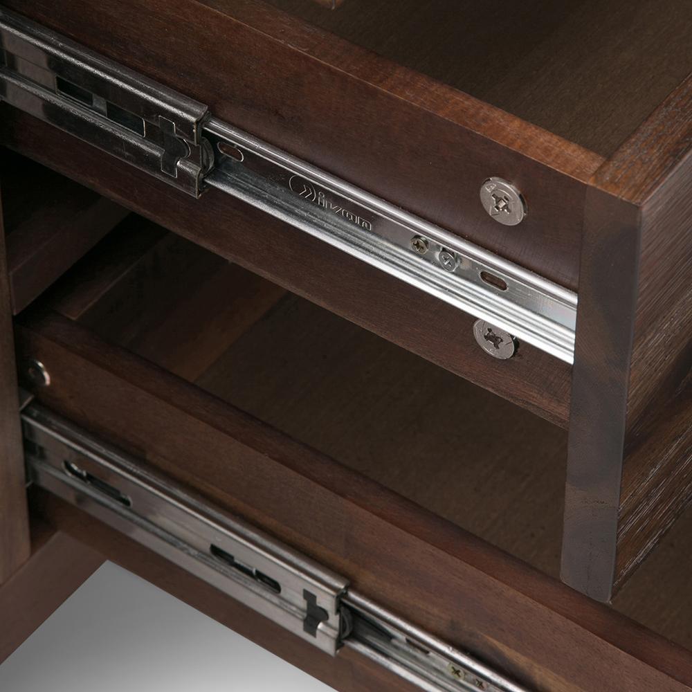 Distressed Charcoal Brown Acacia | Lowry Sideboard Buffet