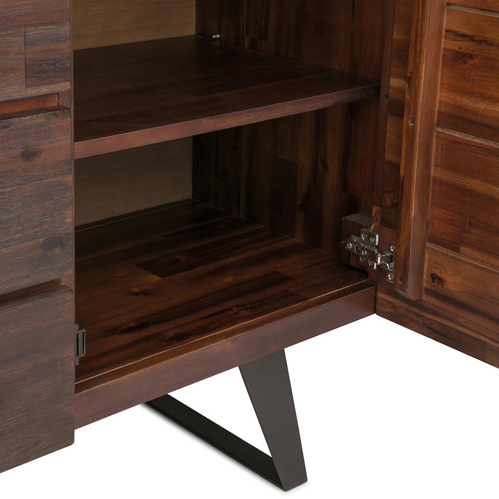 Distressed Charcoal Brown Acacia | Lowry Sideboard Buffet