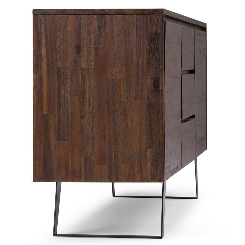 Distressed Charcoal Brown Acacia | Lowry Sideboard Buffet