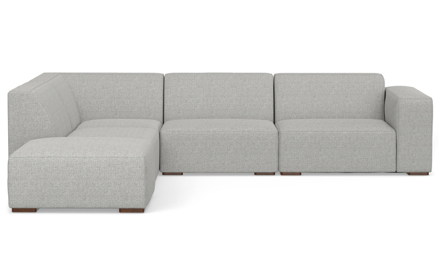 Rex Left Sectional Sofa and Ottoman in Performance Fabric