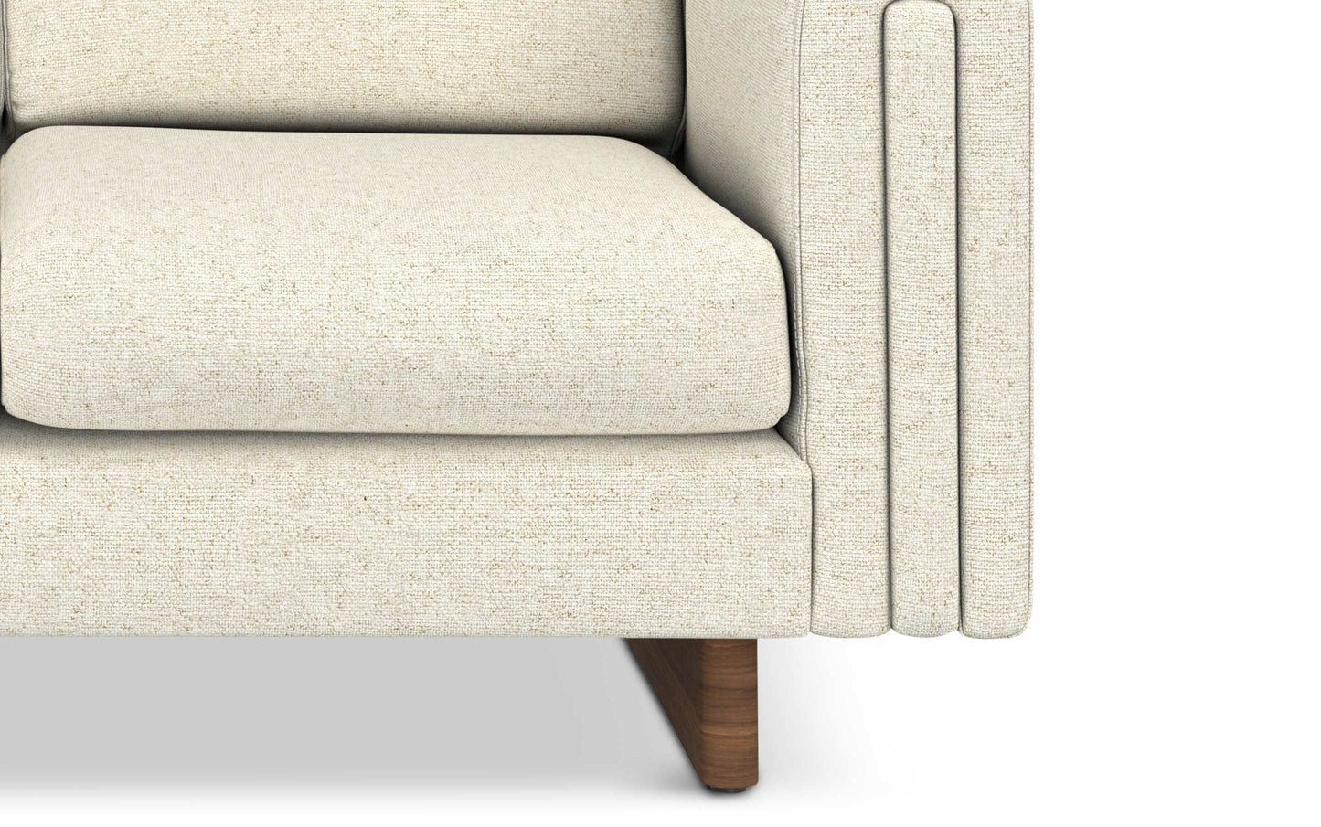 Ivory Performance Fabric | Jones 61 inch Loveseat in Performance Fabric