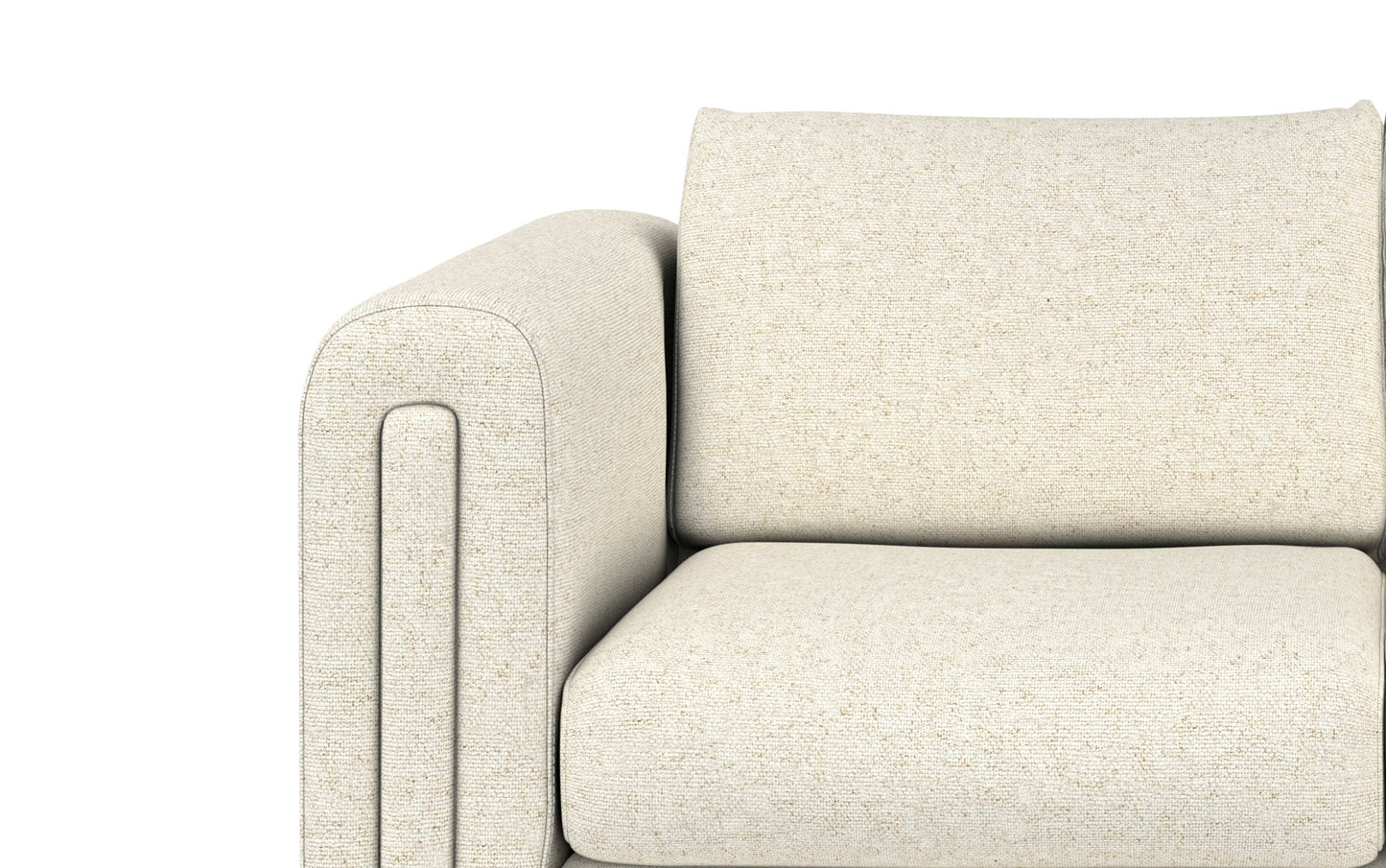Ivory Performance Fabric | Jones 61 inch Loveseat in Performance Fabric