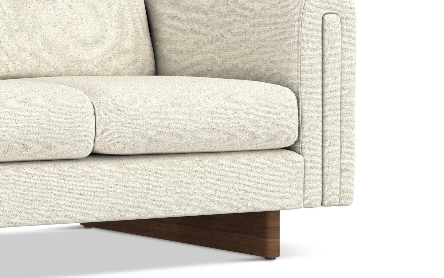 Ivory Performance Fabric | Jones 61 inch Loveseat in Performance Fabric
