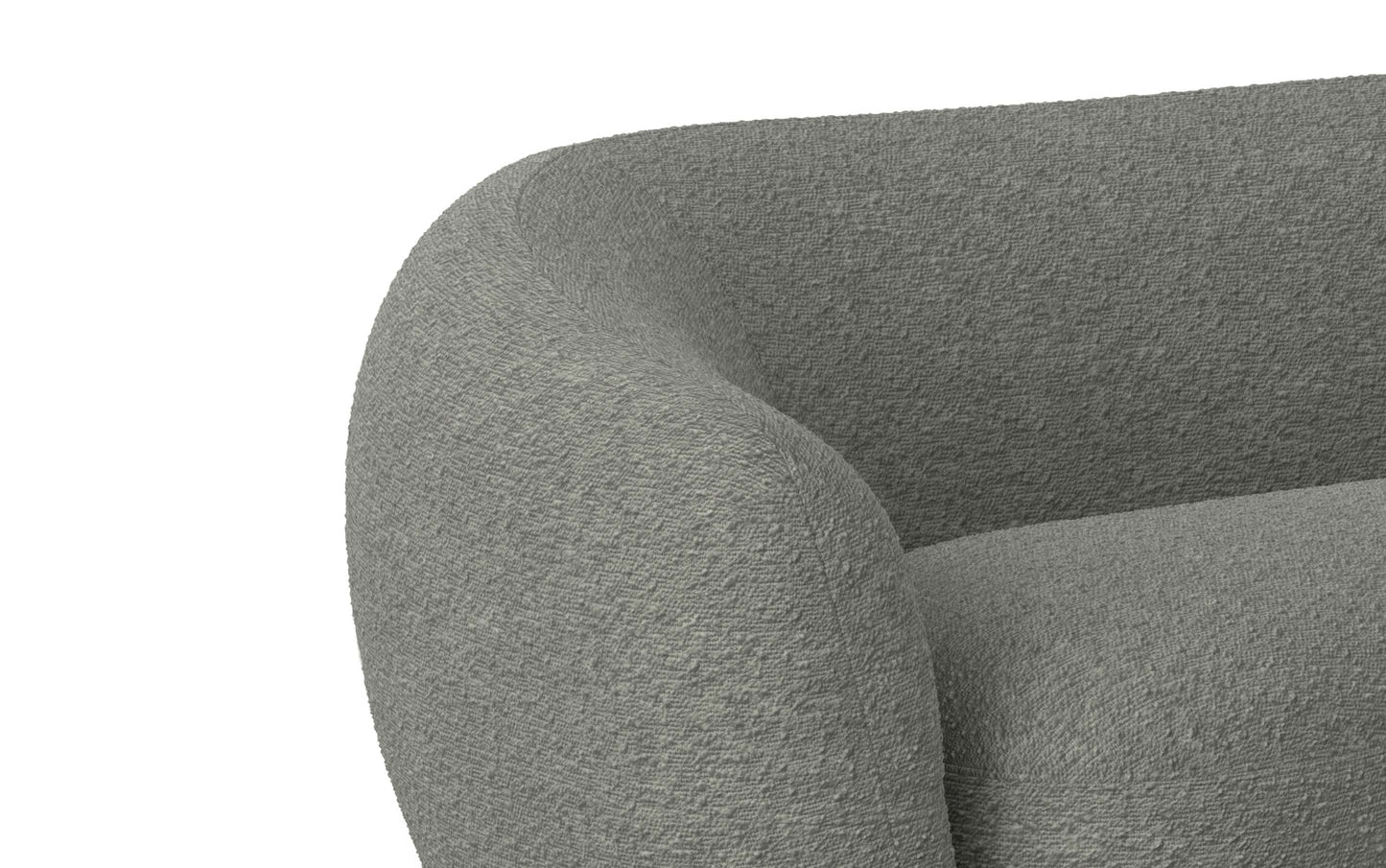 Stone Grey Boucle Performance Fabric | Sherri 69 inch Loveseat in Boucle Performance Fabric