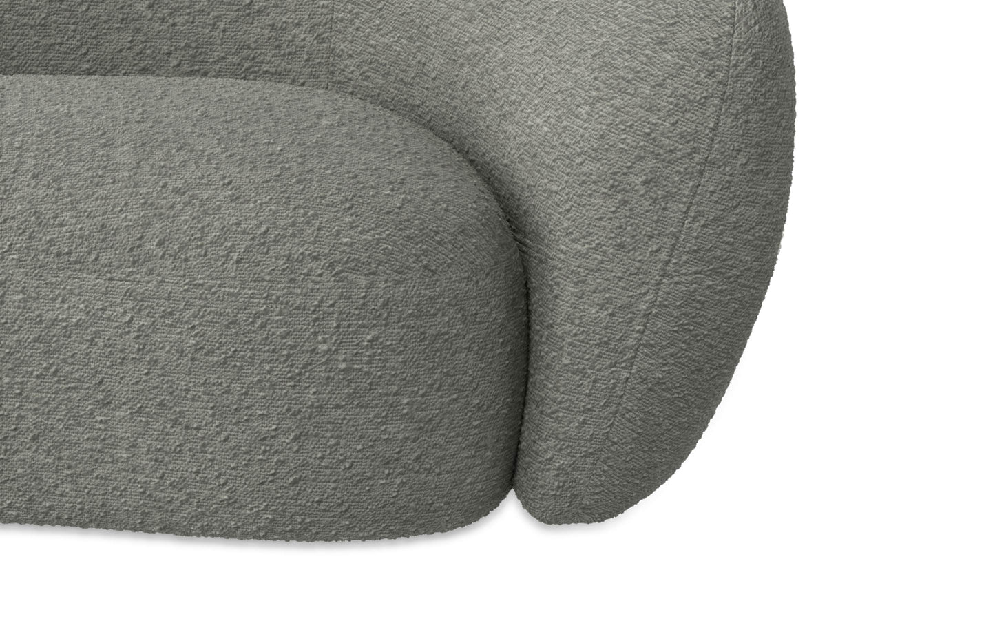 Stone Grey Boucle Performance Fabric | Sherri 69 inch Loveseat in Boucle Performance Fabric