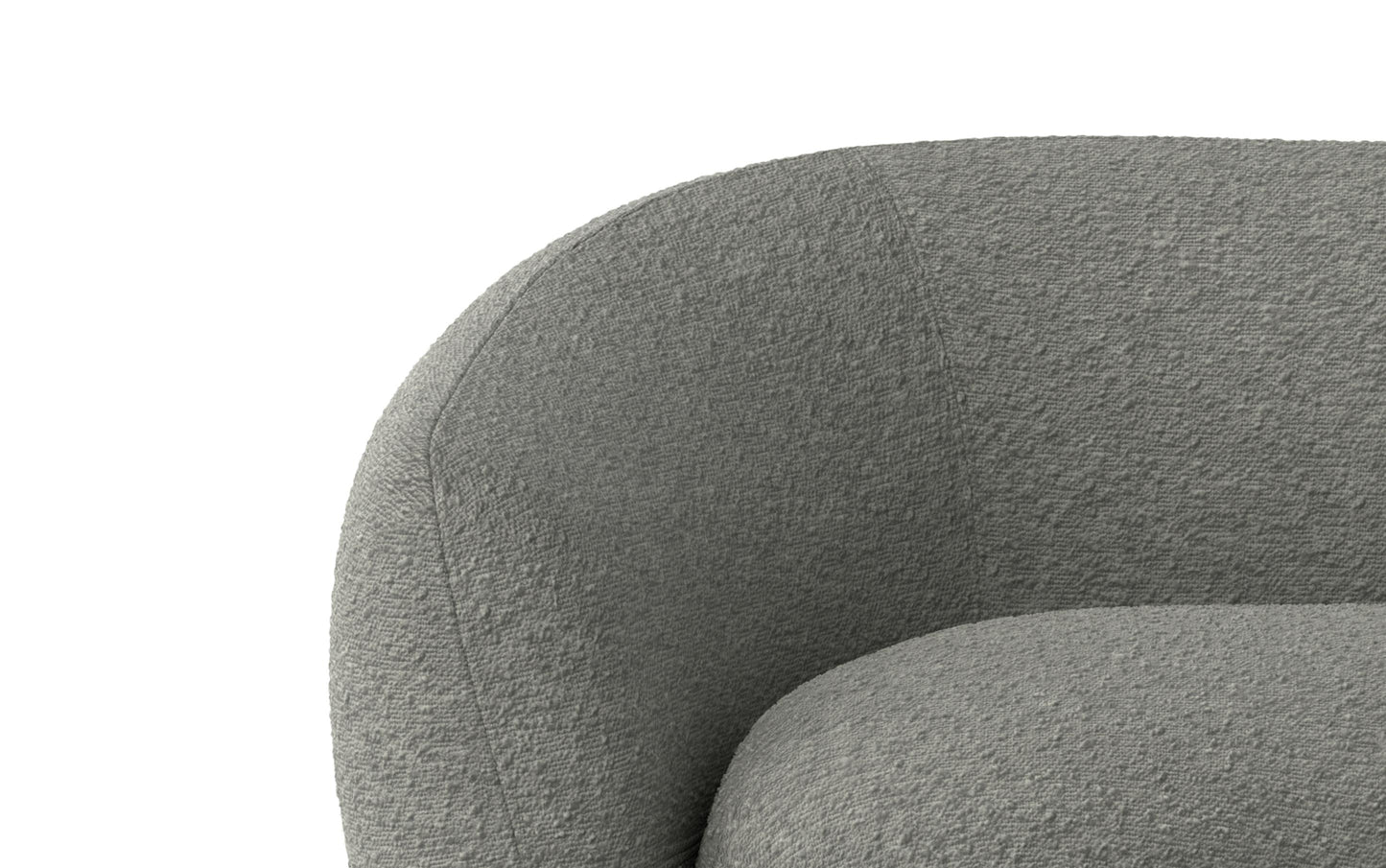 Stone Grey Boucle Performance Fabric | Sherri 69 inch Loveseat in Boucle Performance Fabric