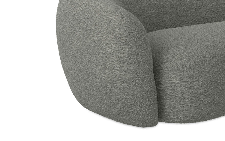 Stone Grey Boucle Performance Fabric | Sherri 69 inch Loveseat in Boucle Performance Fabric