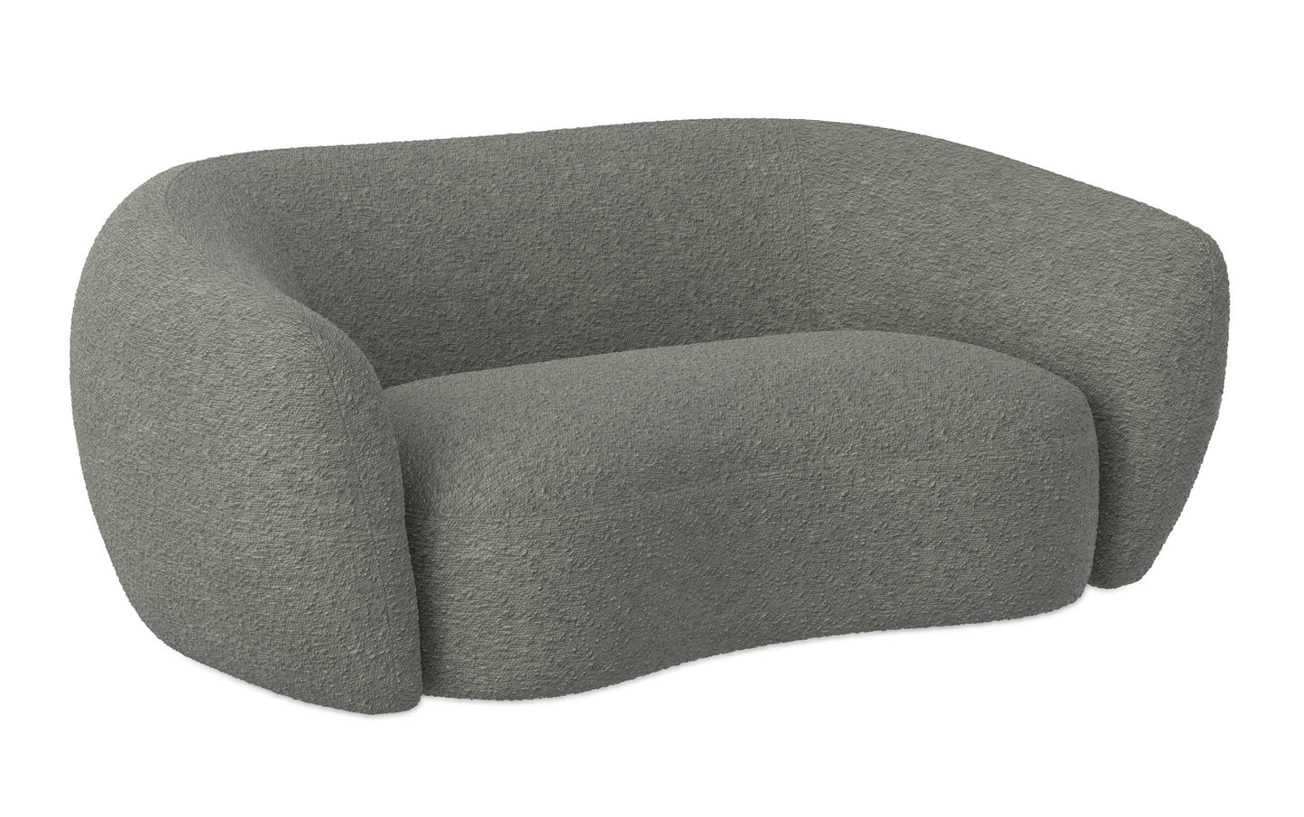 Stone Grey Boucle Performance Fabric | Sherri 69 inch Loveseat in Boucle Performance Fabric